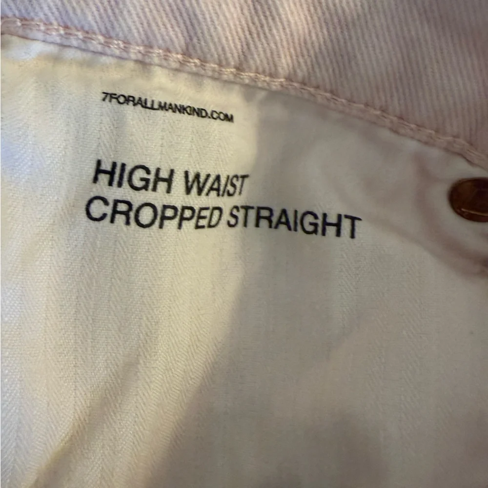 7 For All Mankind Light Pink Distressed Jeans